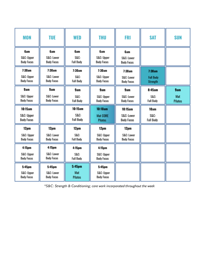 wrk concept class schedule